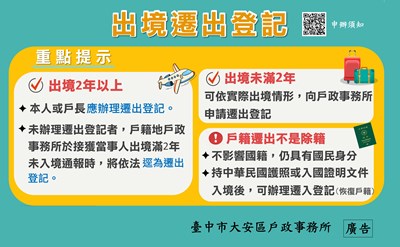 宣導出境遷出登記